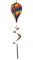 In the Breeze 0980 - Rainbow Swirl Hot Air Balloon Spinner - Outdoor Hanging Decoration